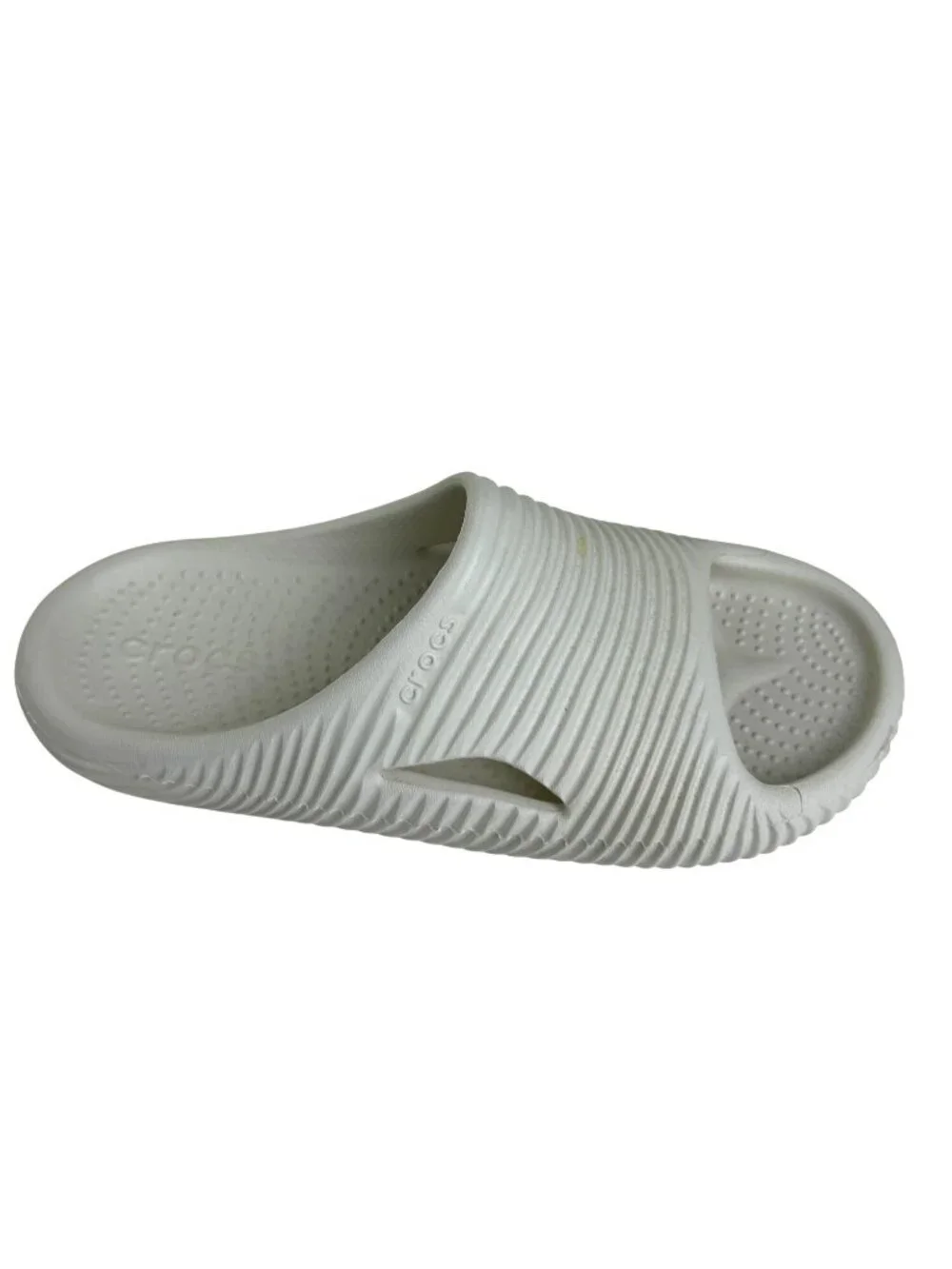 Crocs Mellow Tide Slides Off White Beige Comfort Sandals Casual Slip On